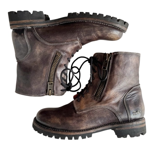 Bed Stu Distressed Brown Ankle Boots - Picture 3 of 12